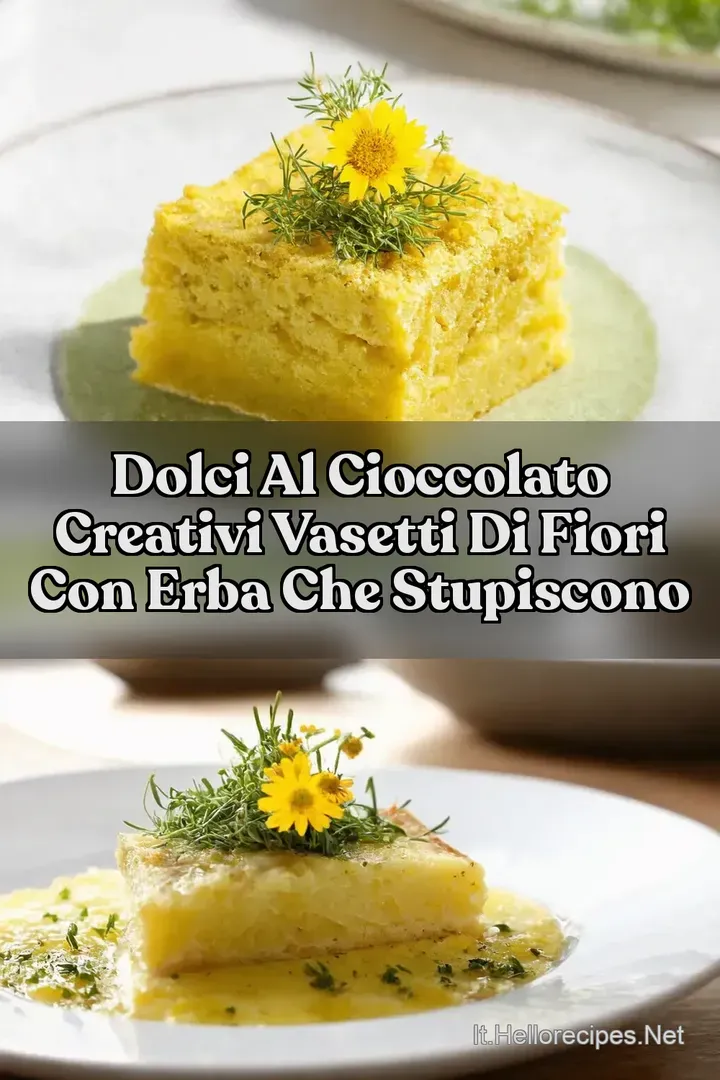 Dolci al cioccolato creativi Vasetti di fiori con erba che stupiscono