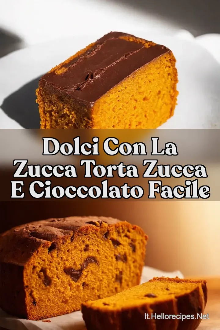 Dolci con la Zucca Torta Zucca e Cioccolato Facile
