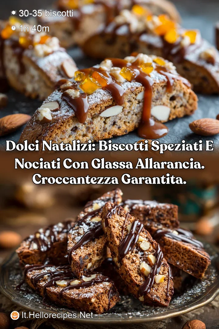 Dolci Natalizi: Biscotti Speziati e Nociati con Glassa allArancia. Croccantezza garantita.