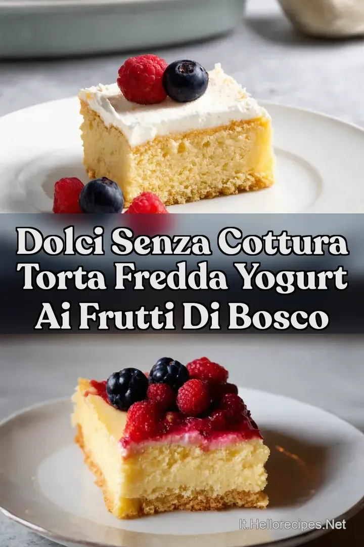 Dolci senza Cottura Torta Fredda Yogurt ai Frutti di Bosco