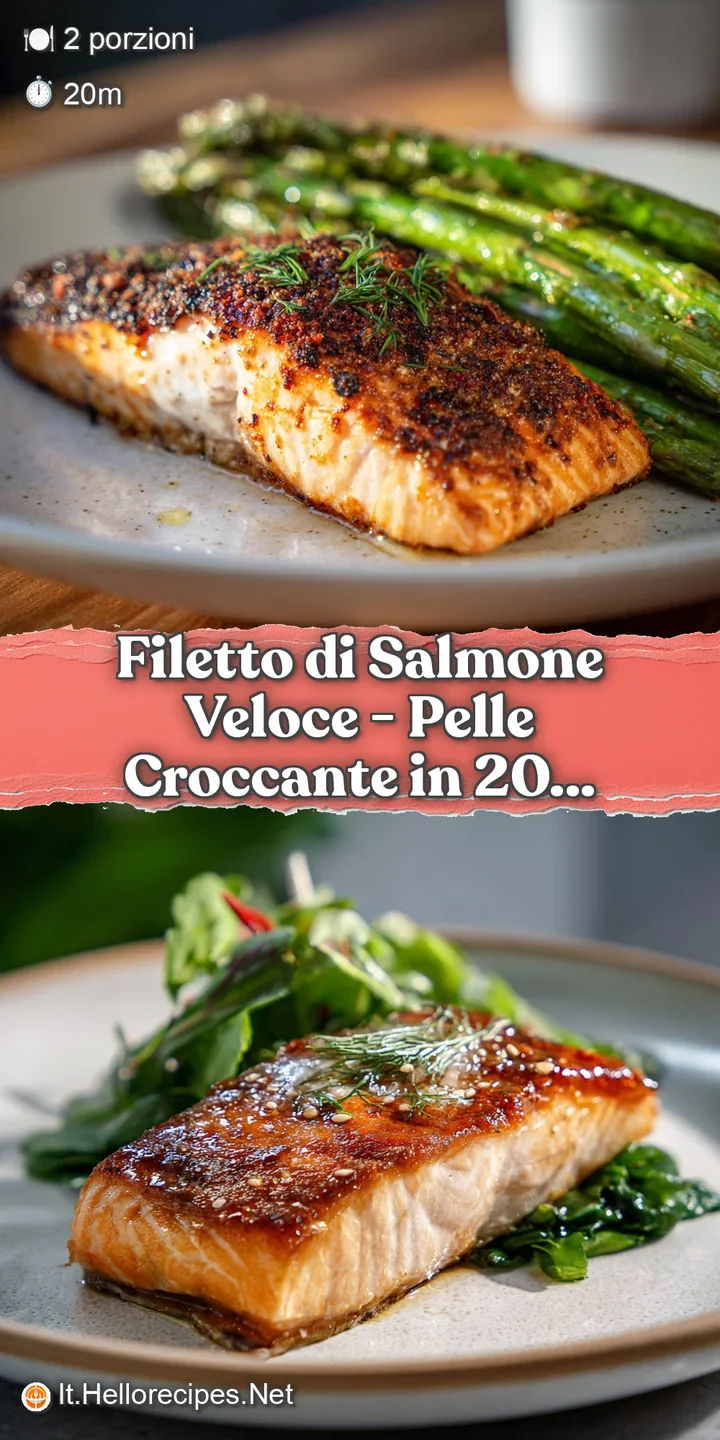 Close-up of succulent salmon with crisp edges and moist interior. Flecks of herbs and a squeeze of lemon complete this app...