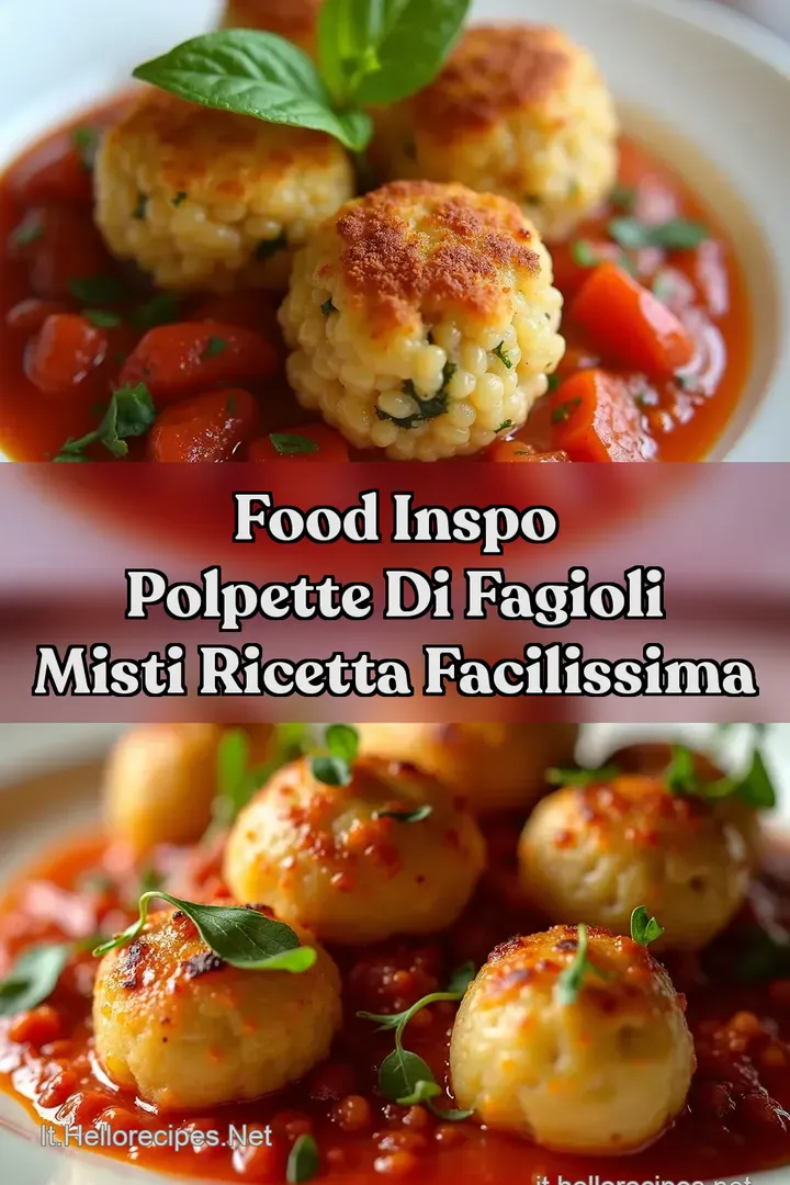 Food Inspo Polpette di Fagioli Misti Ricetta Facilissima