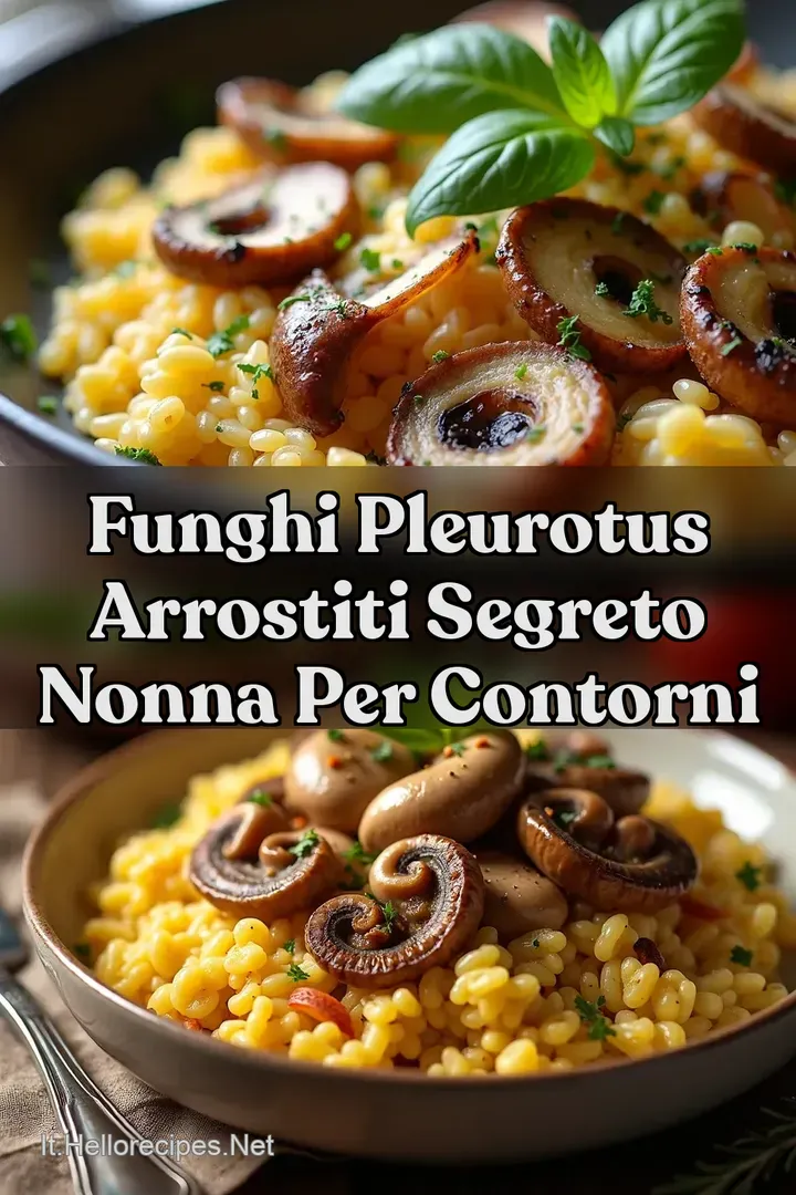 Funghi Pleurotus Arrostiti Segreto Nonna per Contorni