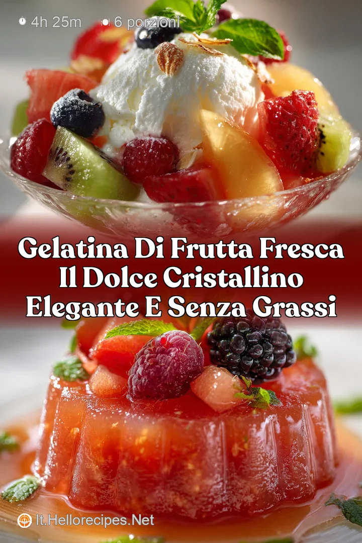 Gelatina di frutta fresca il dolce cristallino elegante e senza grassi