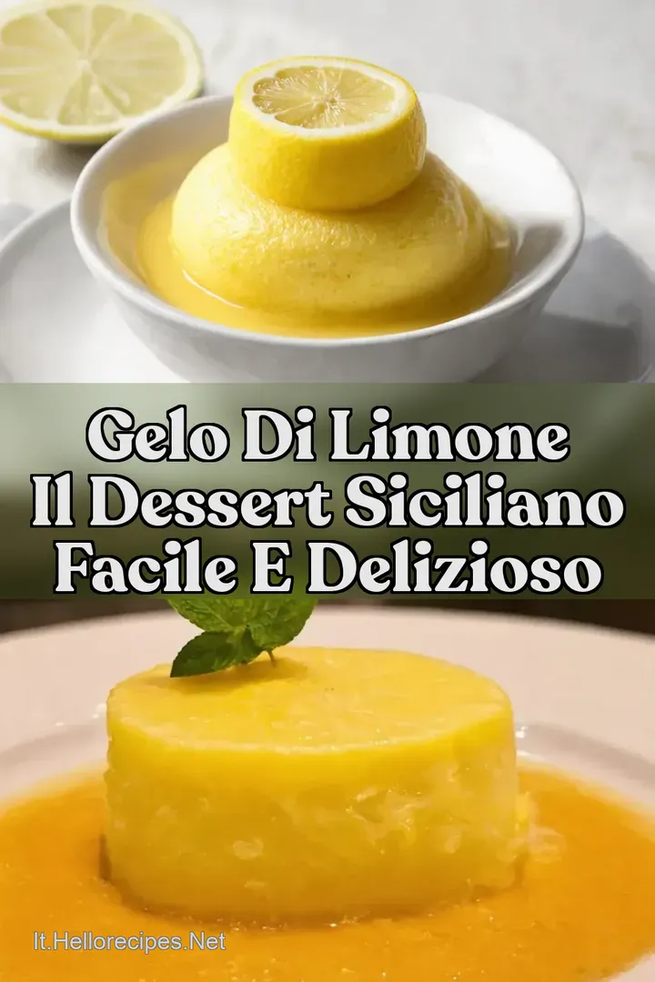 Gelo di Limone Il Dessert Siciliano Facile e Delizioso
