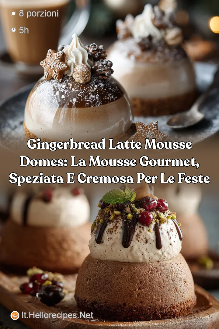 Gingerbread Latte Mousse Domes: La Mousse Gourmet Speziata e Cremosa per le Feste