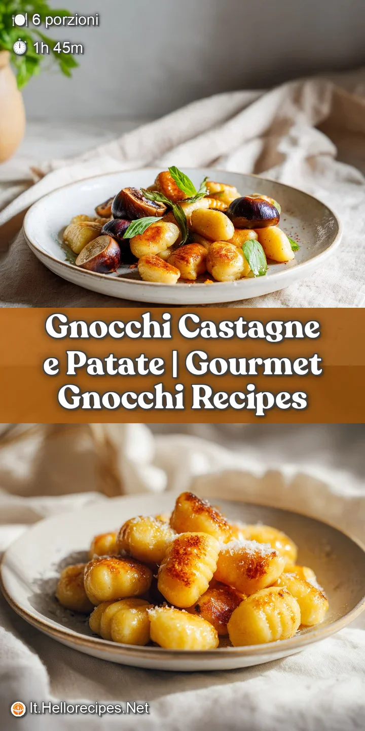 Close-up of soft, golden-brown gnocchi and rustic potato pieces bathed in a savory, textured sauce.