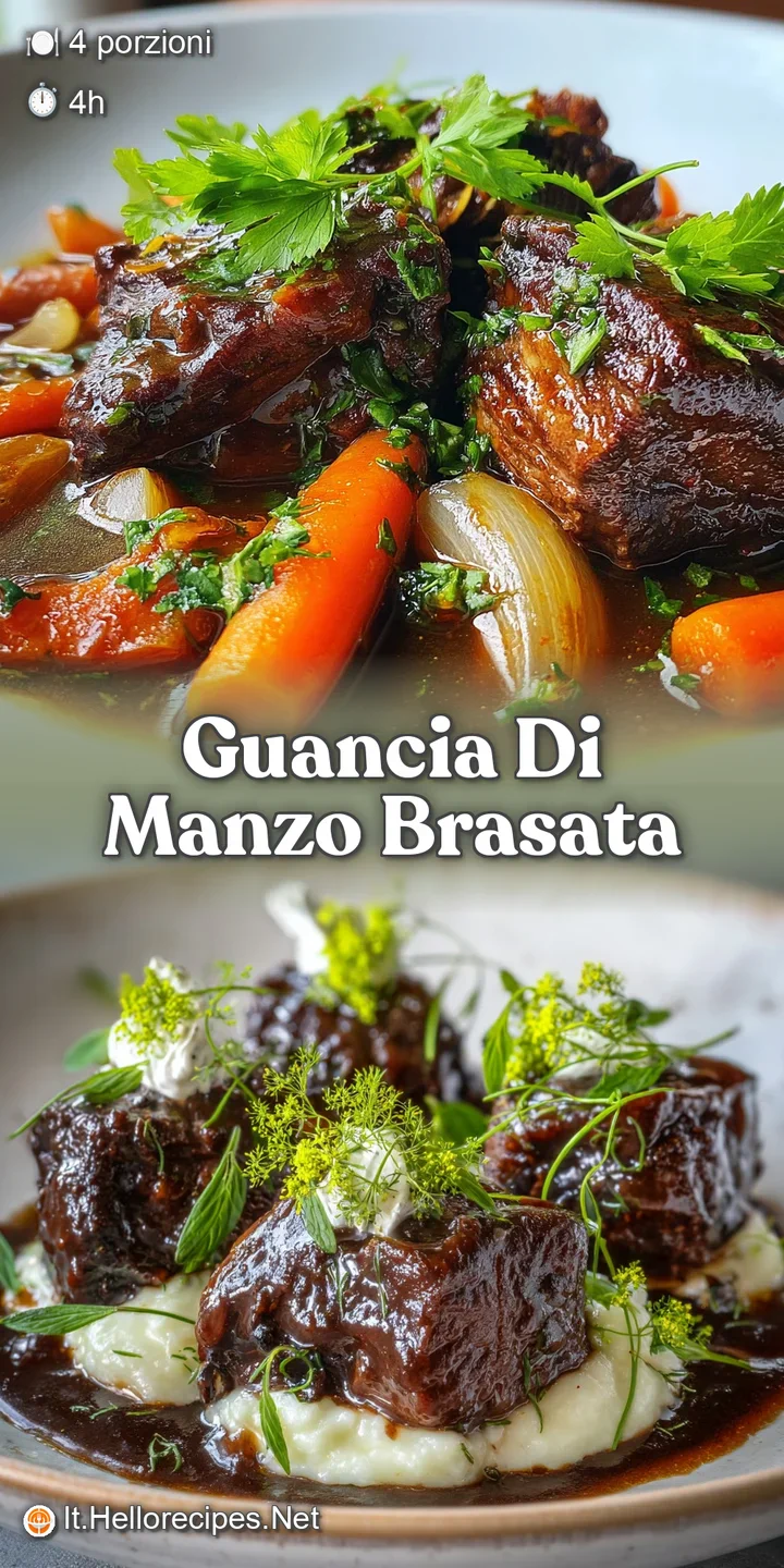 Close-up of meltingly tender braised beef, its dark, savory sauce pooling around it, promising a flavorful, slow-cooked ex...