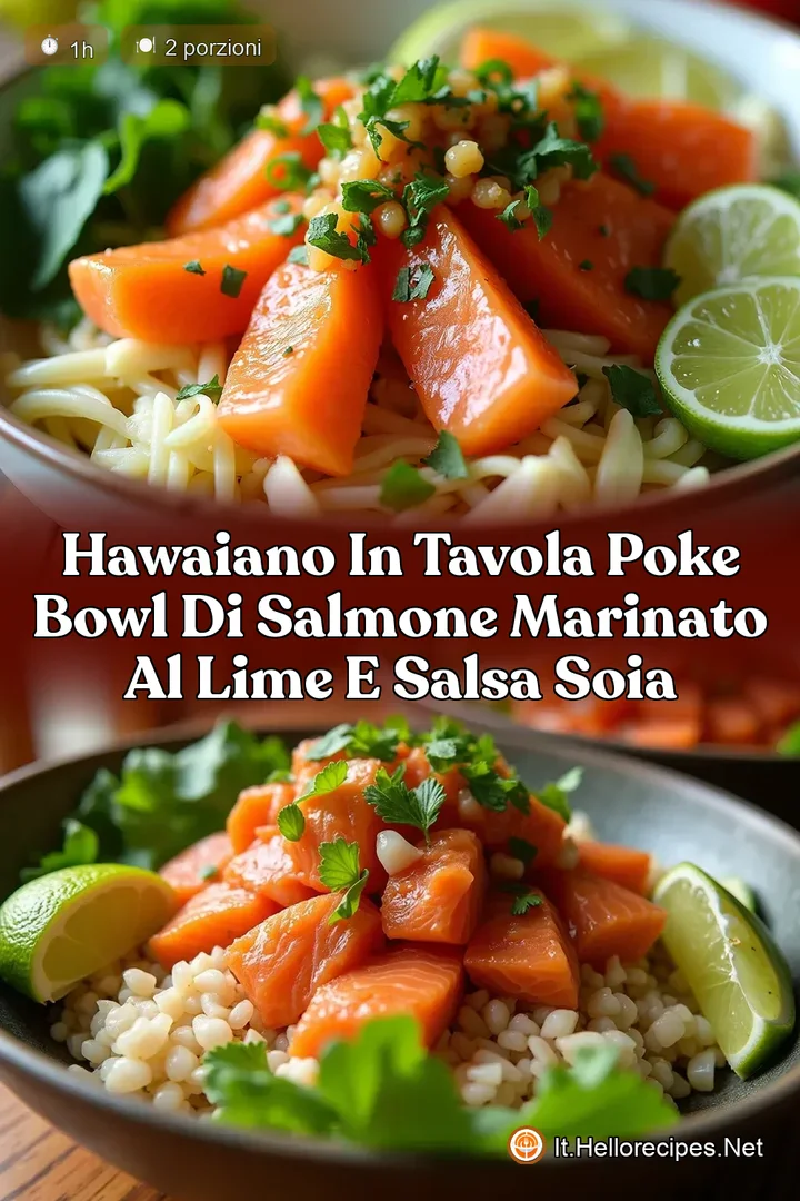 Hawaiano in Tavola Poke Bowl di Salmone Marinato al Lime e Salsa Soia