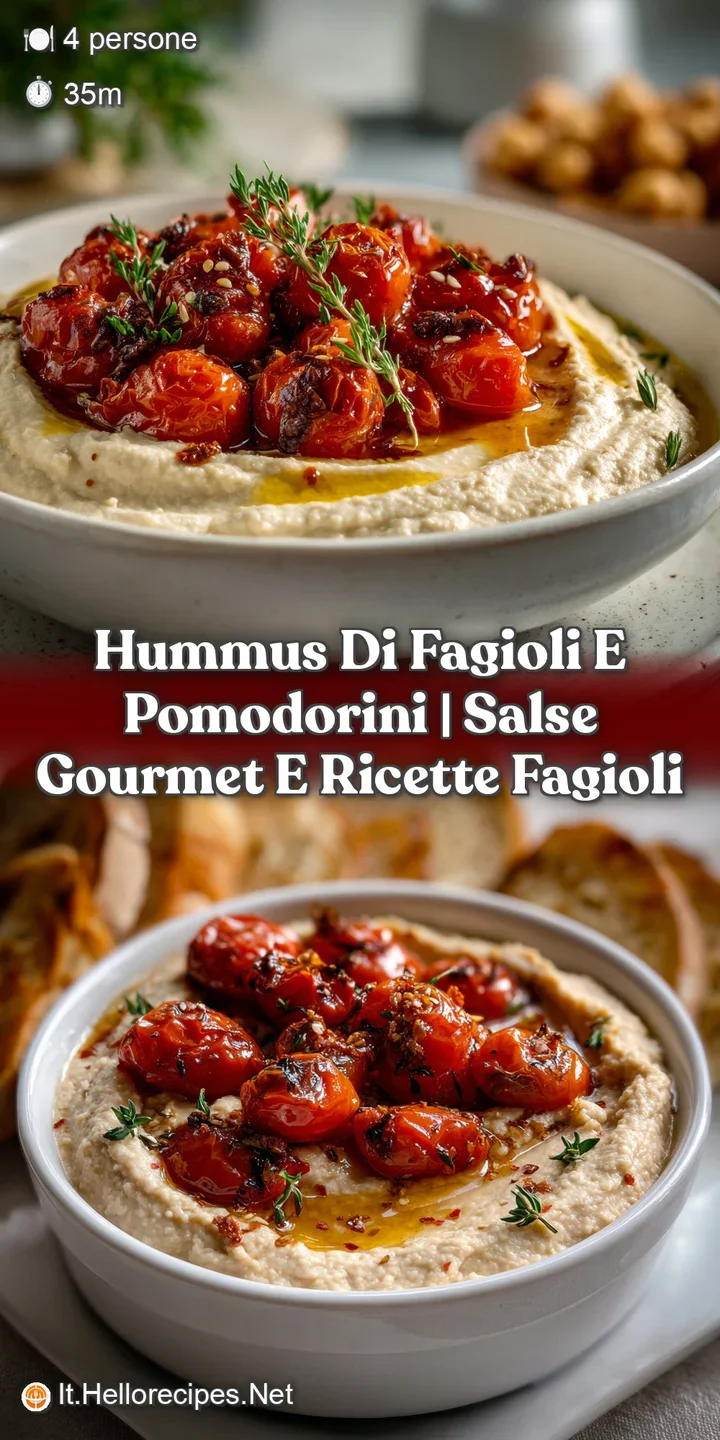 Hummus di Fagioli e Pomodorini | Salse Gourmet e Ricette Fagioli