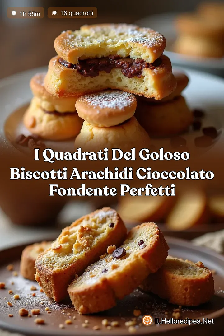 I Quadrati del Goloso Biscotti Arachidi Cioccolato Fondente Perfetti