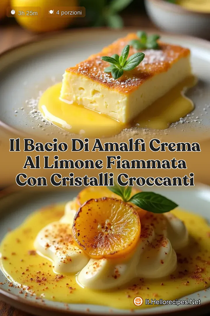 Il Bacio di Amalfi Crema al Limone Fiammata con Cristalli Croccanti