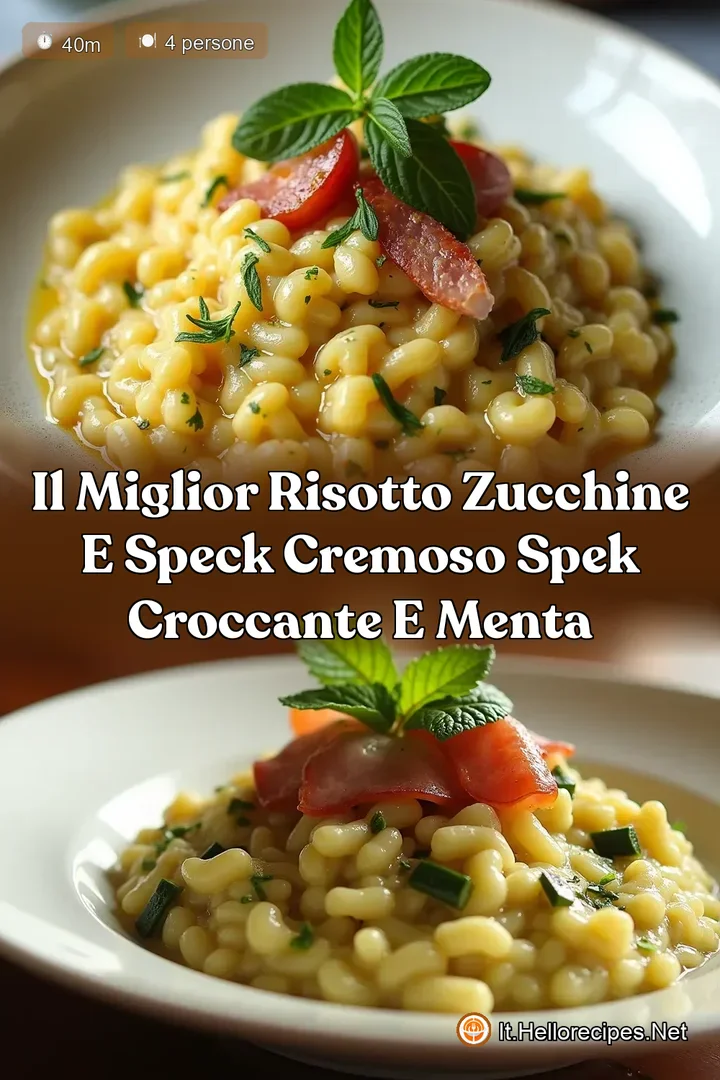 Il Miglior Risotto Zucchine e Speck Cremoso Spek Croccante e Menta