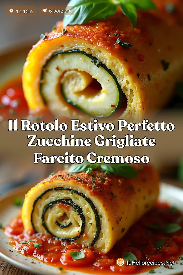 Il Rotolo Estivo Perfetto Zucchine Grigliate Farcito Cremoso