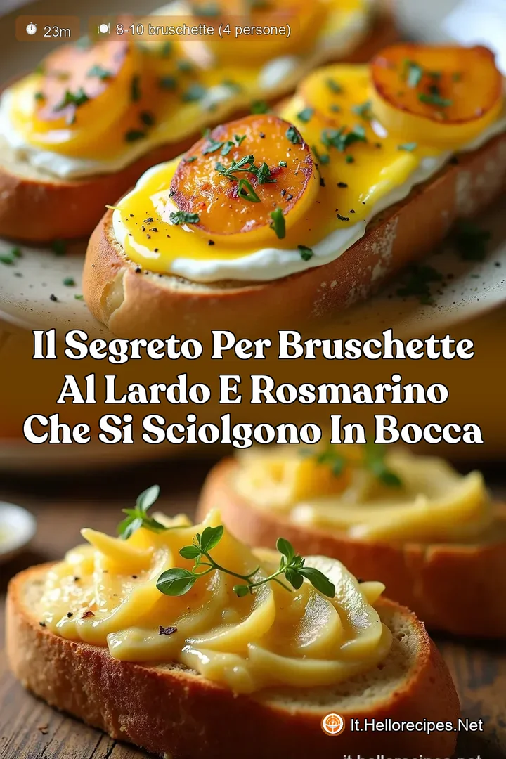 Il Segreto per Bruschette al Lardo e Rosmarino che si Sciolgono in Bocca