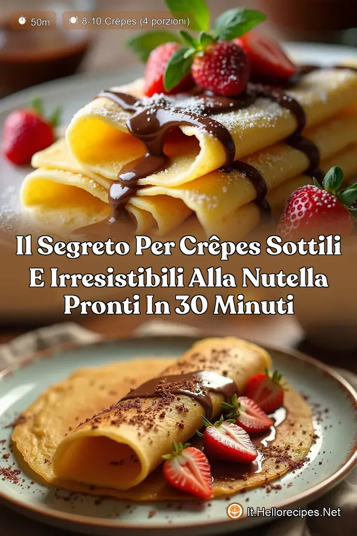 Il Segreto per Cr&ecirc;pes Sottili e Irresistibili alla Nutella Pronti in 30 Minuti