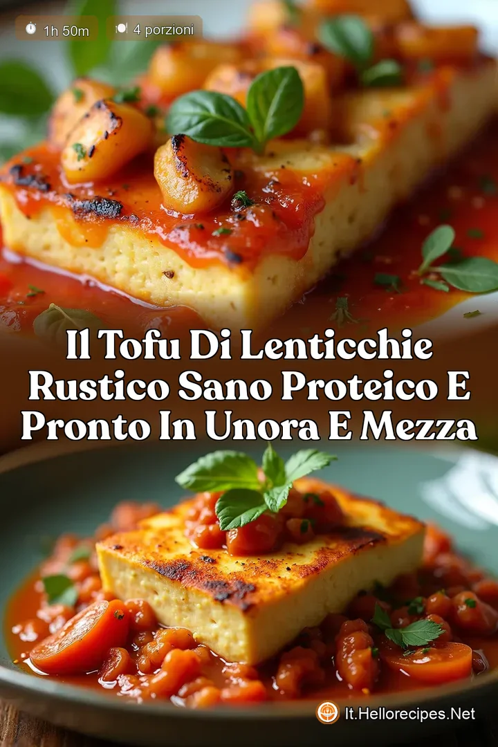 Il Tofu di Lenticchie Rustico Sano Proteico e Pronto in unOra e Mezza