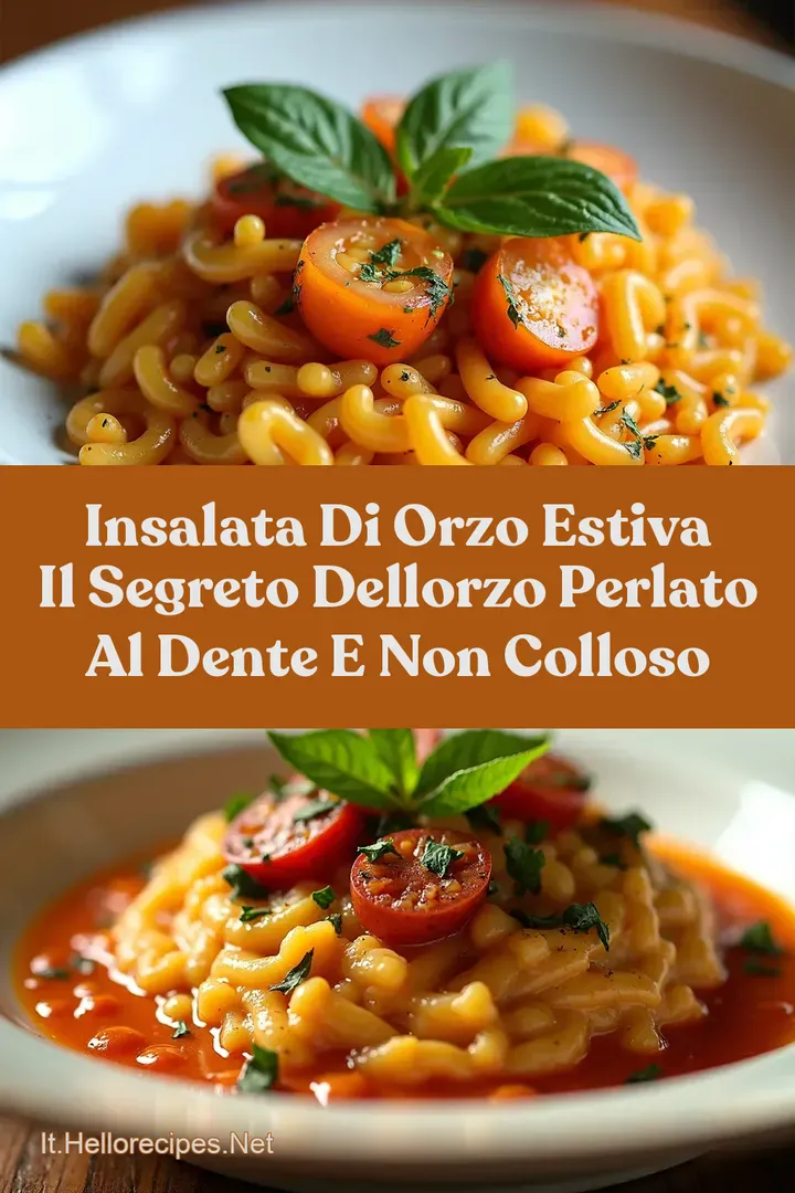 Insalata di Orzo Estiva Il Segreto dellOrzo Perlato Al Dente e Non Colloso