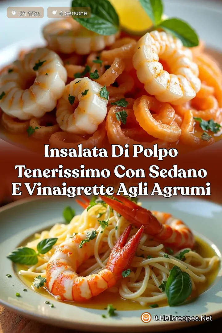 Insalata di Polpo Tenerissimo con Sedano e Vinaigrette agli Agrumi