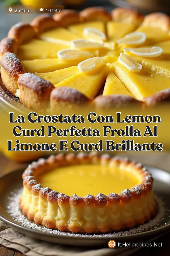 La Crostata con Lemon Curd Perfetta Frolla al Limone e Curd Brillante