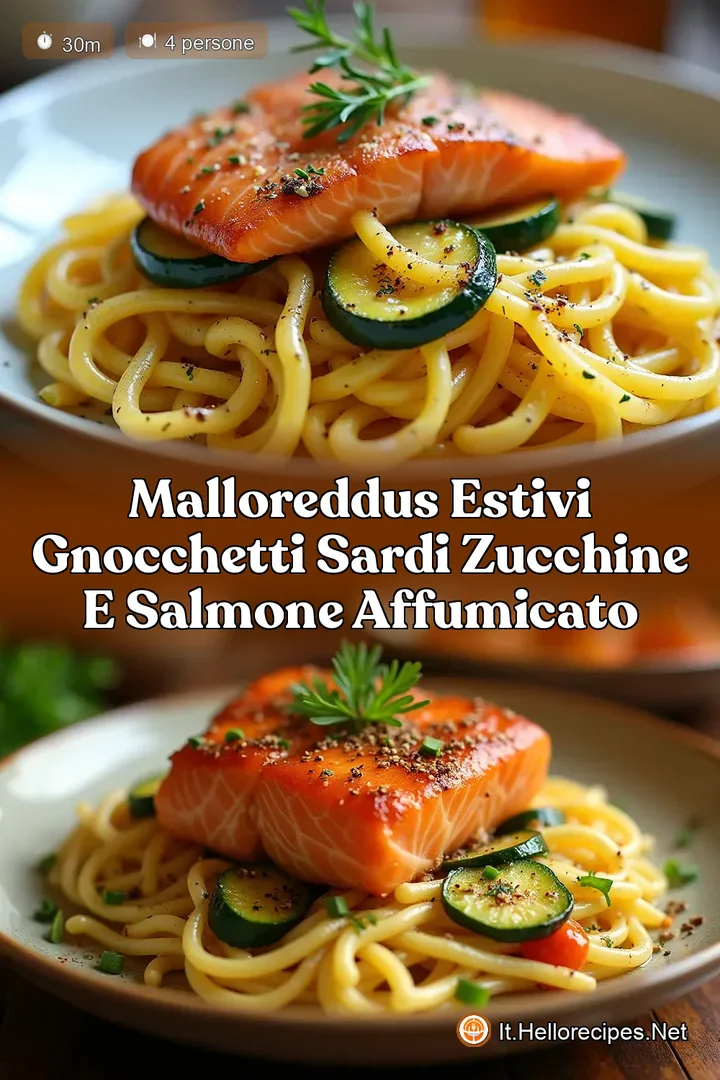 Malloreddus Estivi Gnocchetti Sardi Zucchine e Salmone Affumicato