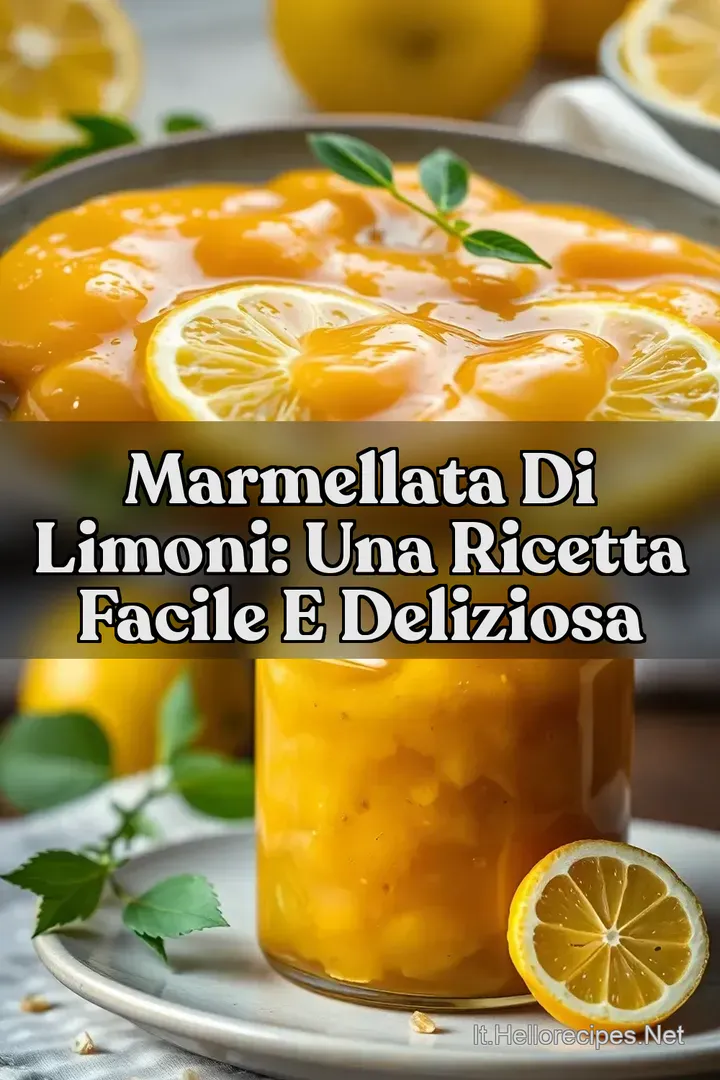 Marmellata di Limoni: Una Ricetta Facile e Deliziosa