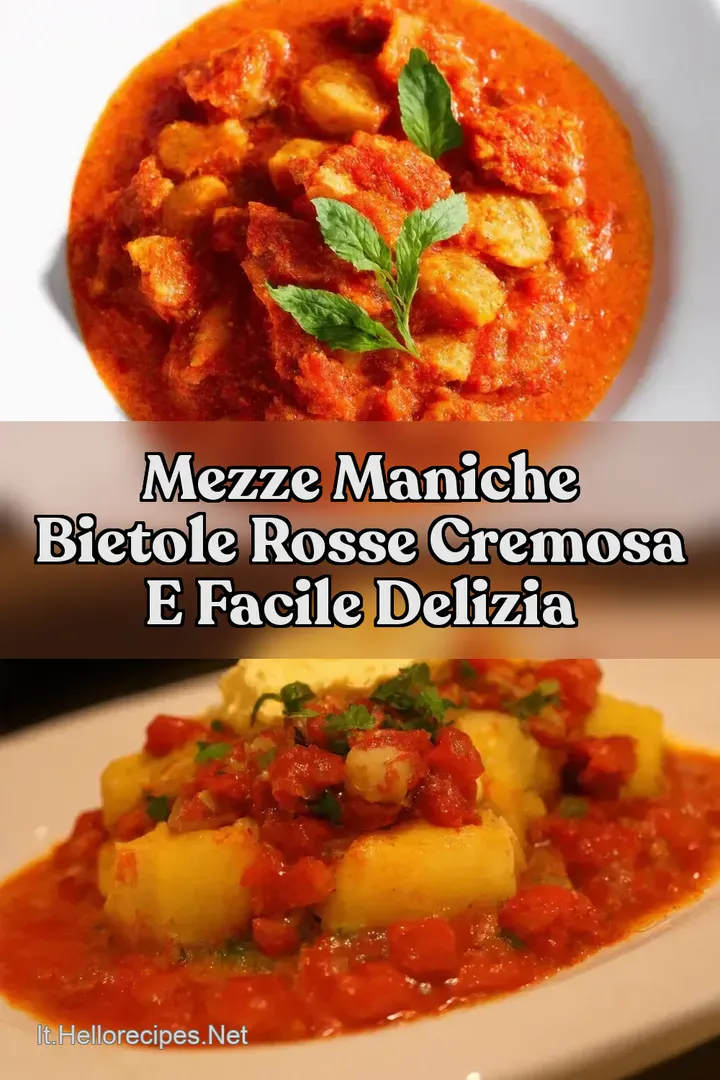 Mezze Maniche Bietole Rosse Cremosa e Facile Delizia