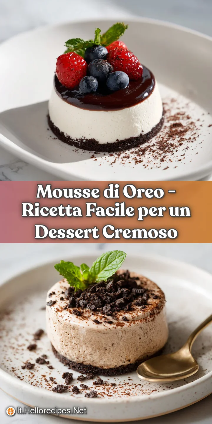 A rich, dark chocolate mousse with a fluffy whipped cream swirl and scattered Oreo crumbs.