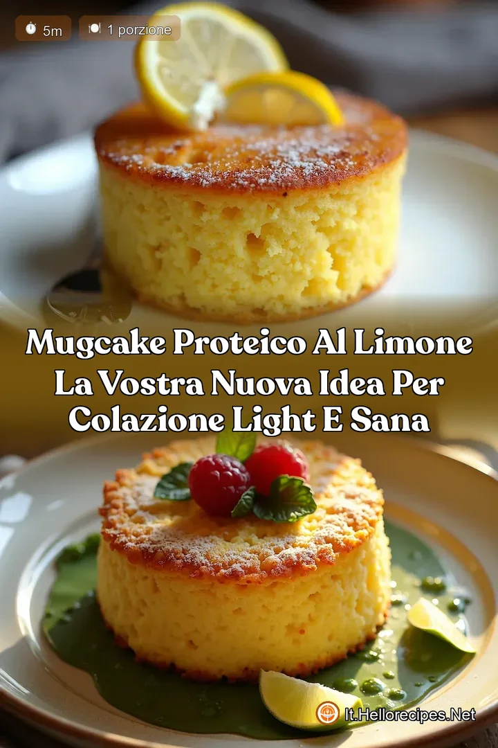 Mugcake Proteico al Limone La Vostra Nuova Idea per Colazione Light e Sana
