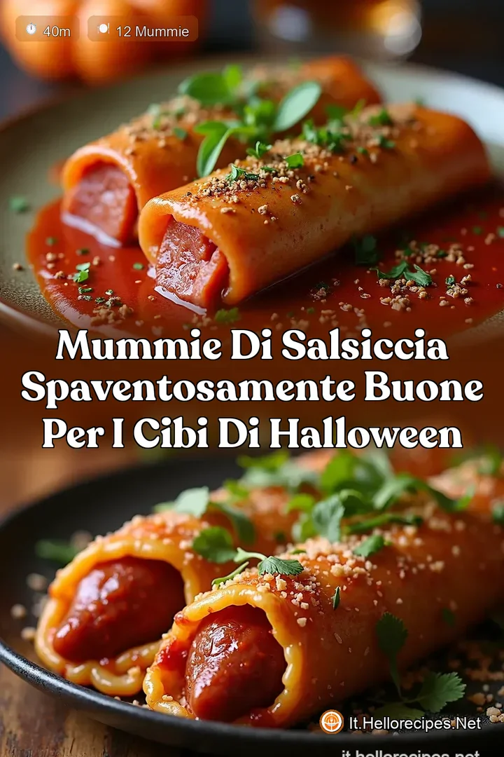 Mummie di Salsiccia Spaventosamente Buone per i Cibi di Halloween