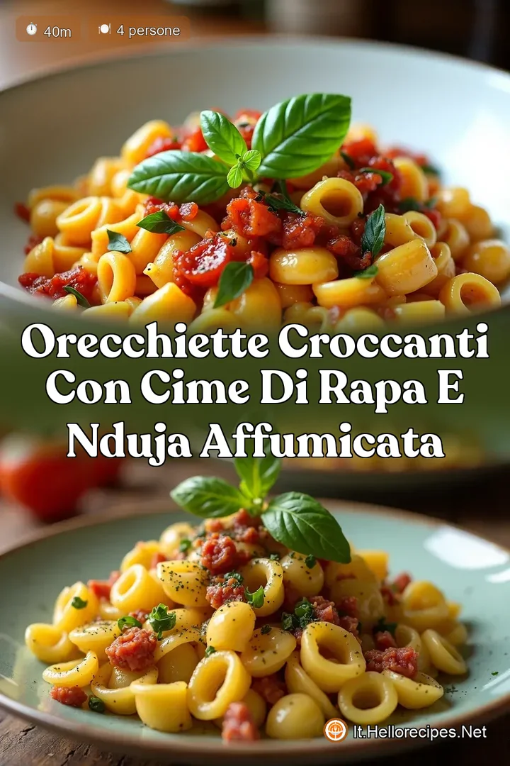 Orecchiette Croccanti con Cime di Rapa e Nduja Affumicata
