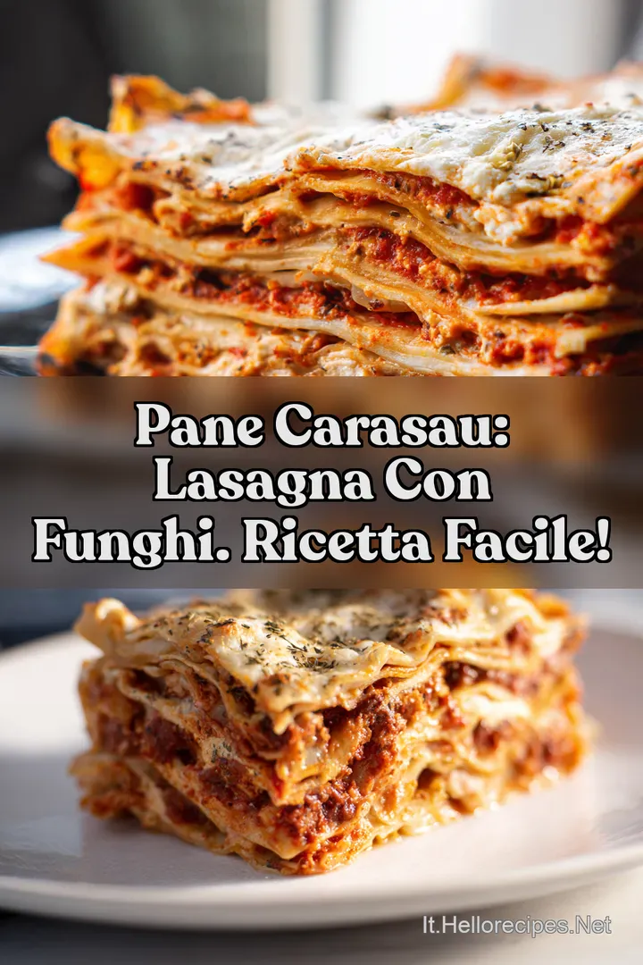 Pane Carasau: Lasagna con Funghi. Ricetta Facile!