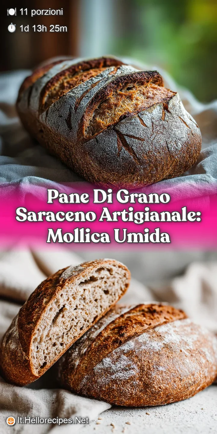 Close-up of buckwheat bread revealing airy interior. Golden-brown crust hints at crispy texture and deep, savory flavor.