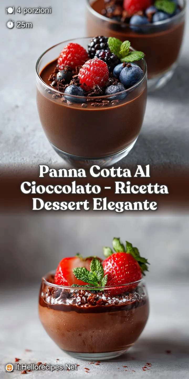 Close-up of rich, deep brown chocolate panna cotta, revealing a lusciously creamy texture.