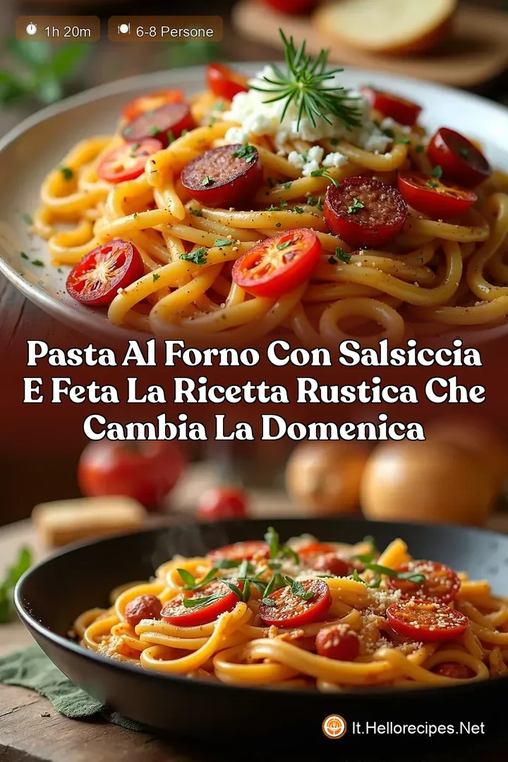 Pasta al Forno con Salsiccia e Feta La Ricetta Rustica che Cambia la Domenica