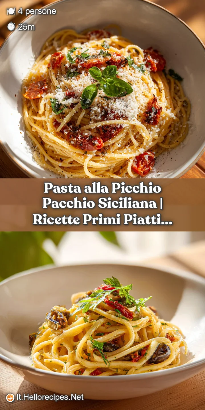 Close-up of glistening pasta strands bathed in a rich, chunky tomato sauce with melted cheese.