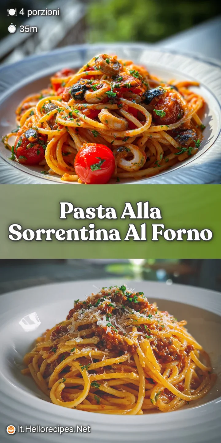 Close-up reveals the crusty, golden surface of the baked pasta, oozing melted cheese and bright, flavorful tomato sauce.