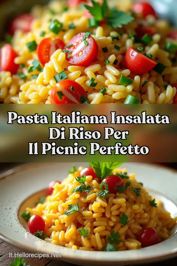 Pasta Italiana Insalata di Riso per il Picnic Perfetto