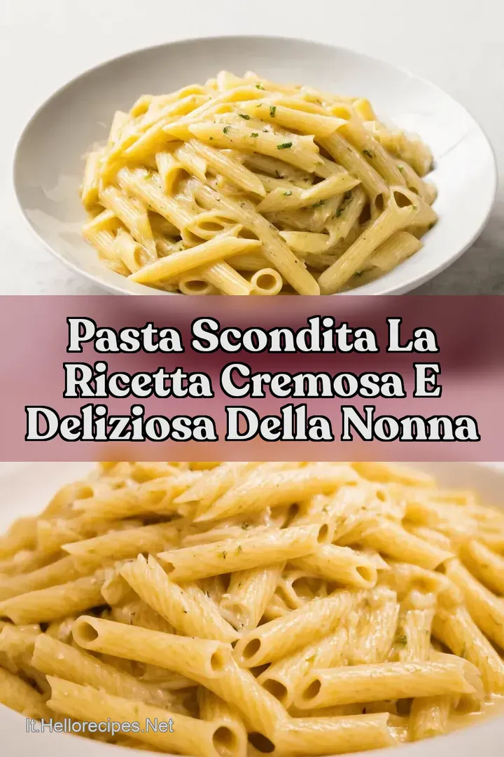 Pasta Scondita La Ricetta Cremosa e Deliziosa della Nonna