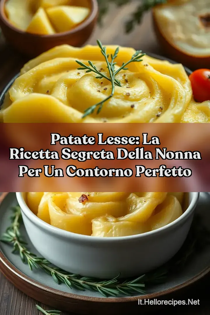 Patate Lesse: La Ricetta Segreta della Nonna per un Contorno Perfetto