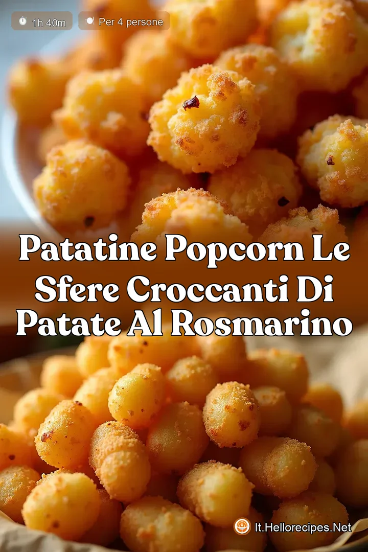 Patatine Popcorn Le Sfere Croccanti di Patate al Rosmarino