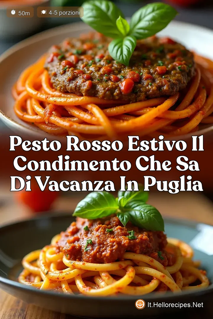 Pesto Rosso Estivo Il Condimento che Sa di Vacanza in Puglia