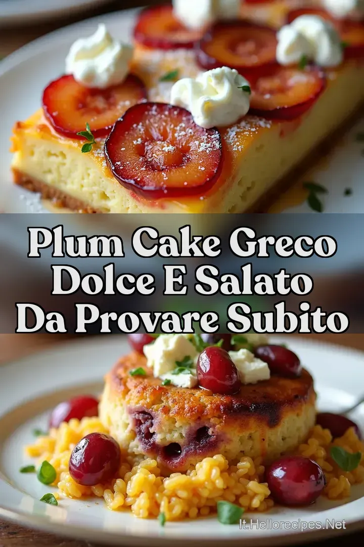 Plum Cake Greco Dolce e Salato Da Provare Subito