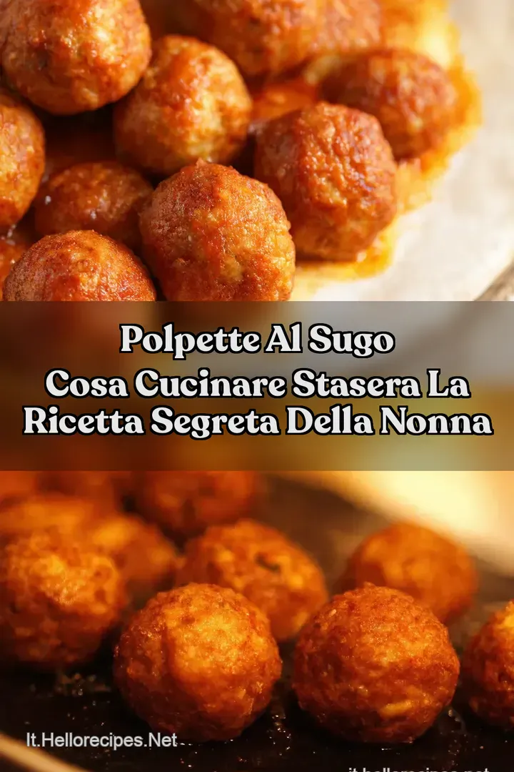 Polpette al Sugo cosa cucinare stasera La Ricetta Segreta della Nonna