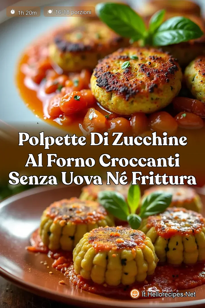 Polpette di Zucchine al Forno Croccanti Senza Uova N&eacute; Frittura