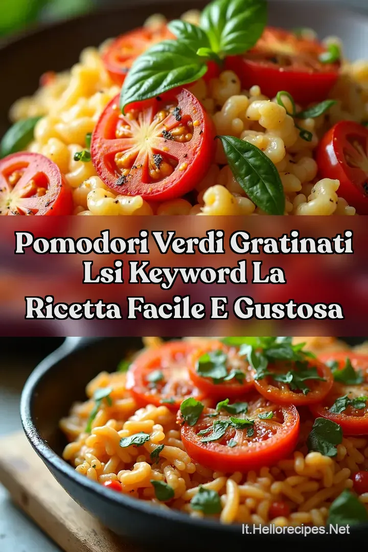 Pomodori verdi gratinati LSI keyword La ricetta facile e gustosa