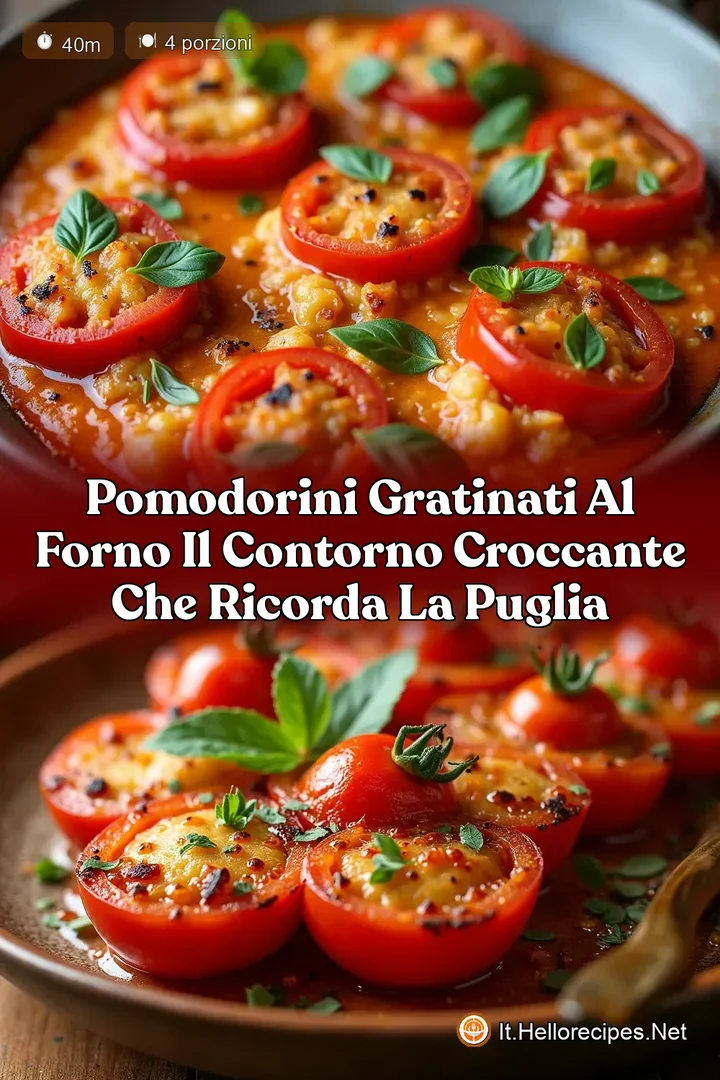 Pomodorini Gratinati al Forno Il Contorno Croccante che Ricorda la Puglia