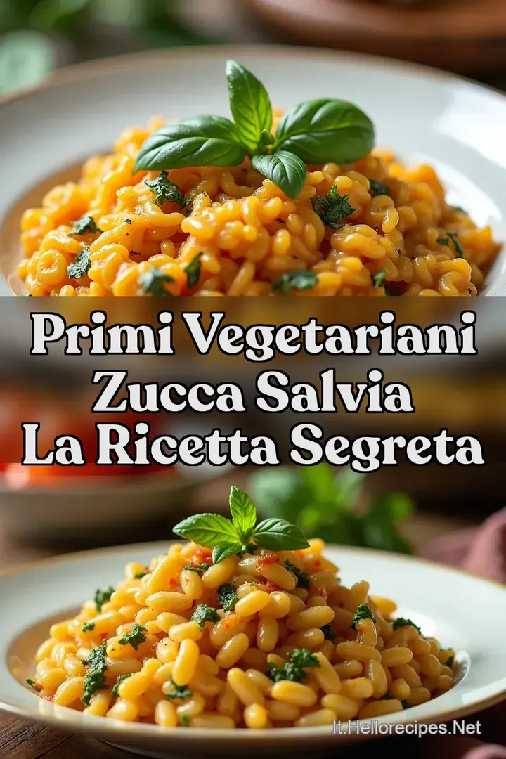 Primi vegetariani Zucca Salvia la Ricetta Segreta