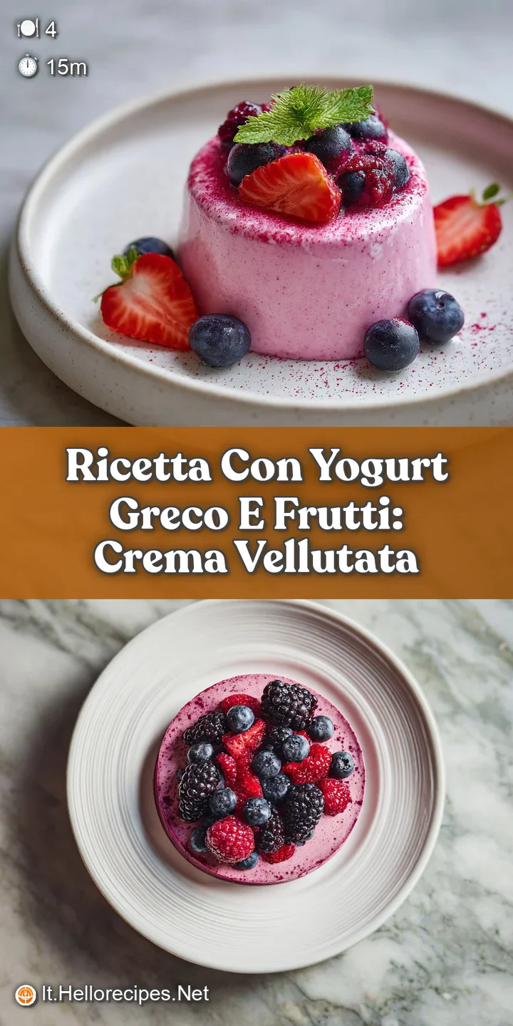 Close-up of glistening berries nestled in thick Greek yogurt, drizzled with honey. A tempting, healthy breakfast or desser...