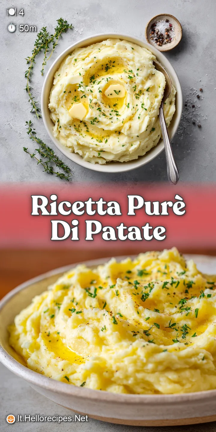 Close-up of rich, velvety mashed potatoes, showing a swirl of butter and soft texture. Steam rises, hinting at warmth and ...